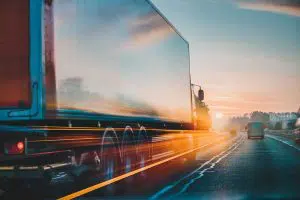 Photo of semi truck on highway