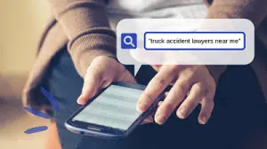 Woman searching for truck accident lawyers