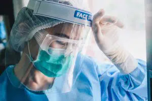 photo of a healthcare worker in PPE