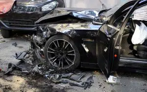 Photo of a car after an accident