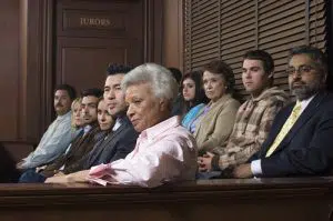 Jurors in the courtroom
